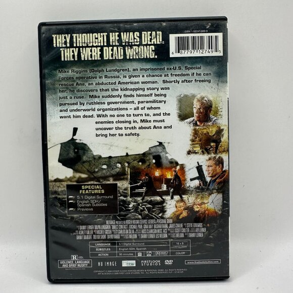 Dolph Lundgren "Direct Contact" DVD Movie Rated R Widescreen Hu image - Picture 2 of 3